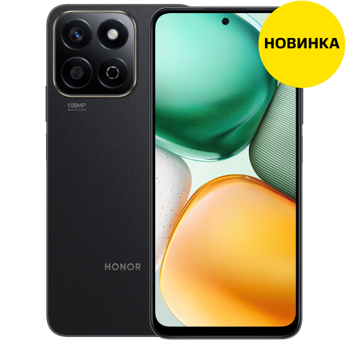 Смартфон Honor X7C 6/128Гб Lte Полночный Черный