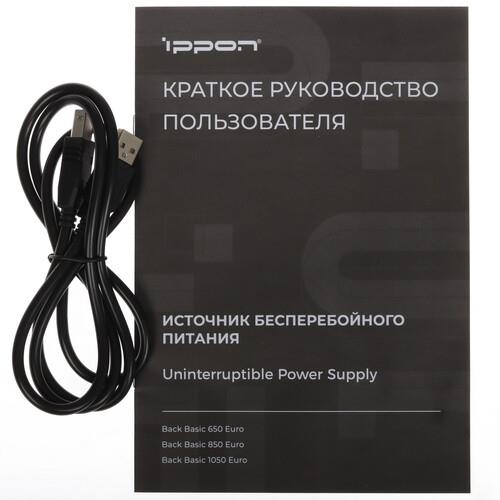 ИБП Ippon Back Basic 650 Euro ИБП Ippon Back Basic 650 Euro — Комплект и дополнительный ракурс