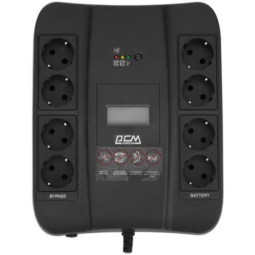ИБП Powercom Spider SPD-550U LCD ИБП Powercom Spider SPD-550U LCD — Выходные разъёмы и интерфейсы