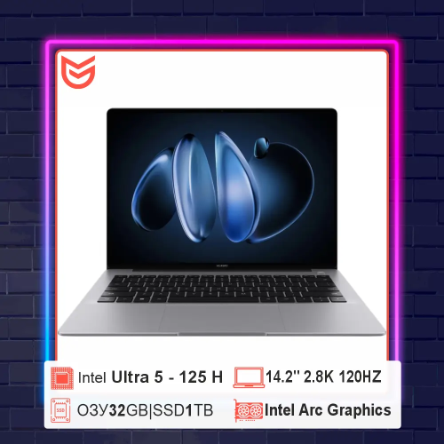 HUAWEI MateBook 14 FLMH-X (53014MTV) 14.2"OLED 2.8k Touch/Ultra5-125H 14c/32GB/1TB/Intel Arc/DOS (металл) Space Gray