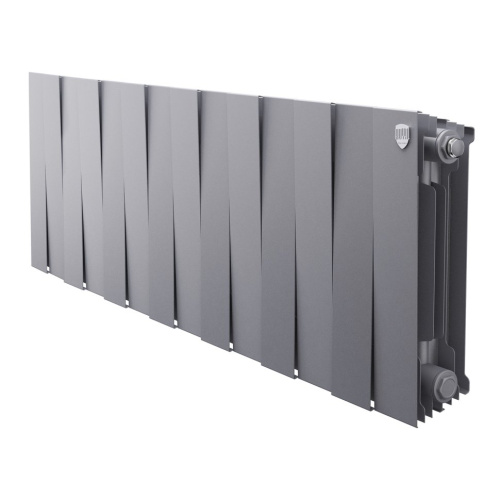 Биметаллический радиатор отопления Royal Thermo PianoForte 300 серебристый VR80 14 секц.