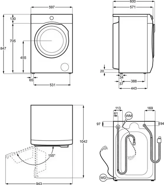Стиральная машина Electrolux EW7W2481E Стиральная машина Electrolux EW7W2481E — Внешний вид с другого ракурса