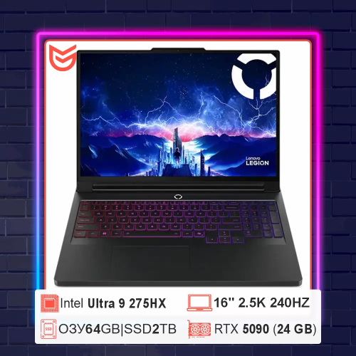 Ноутбук Lenovo Legion Pro 7i Gen 10 2025 16.0"/Ultra 9 275HX/ RAM 64 ГБ/SSD 2048 ГБ/ RTX 5090 24 Гб/WinHome