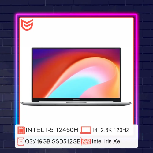 14" Ноутбук Xiaomi RedmiBook 14 | Core i5-12450H | 2.8K 120Hz IPS