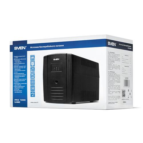 ИБП SVEN Pro 1000 ИБП SVEN Pro 1000 — Комплект и дополнительный ракурс