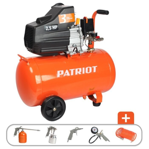 Компрессор поршневой Patriot Euro 50-260K оранжевый