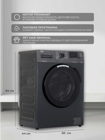 Стиральная машина Beko WSPE7612A черный