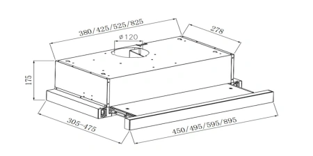 Вытяжка Weissgauff TEL 500 White Glass